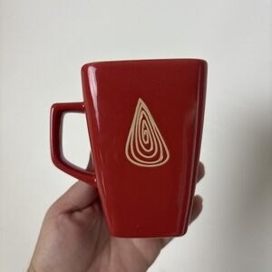 Vintage MCM DISARONNO Mug Flame Red Orange Amaretto Ceramic Italy Abstract art